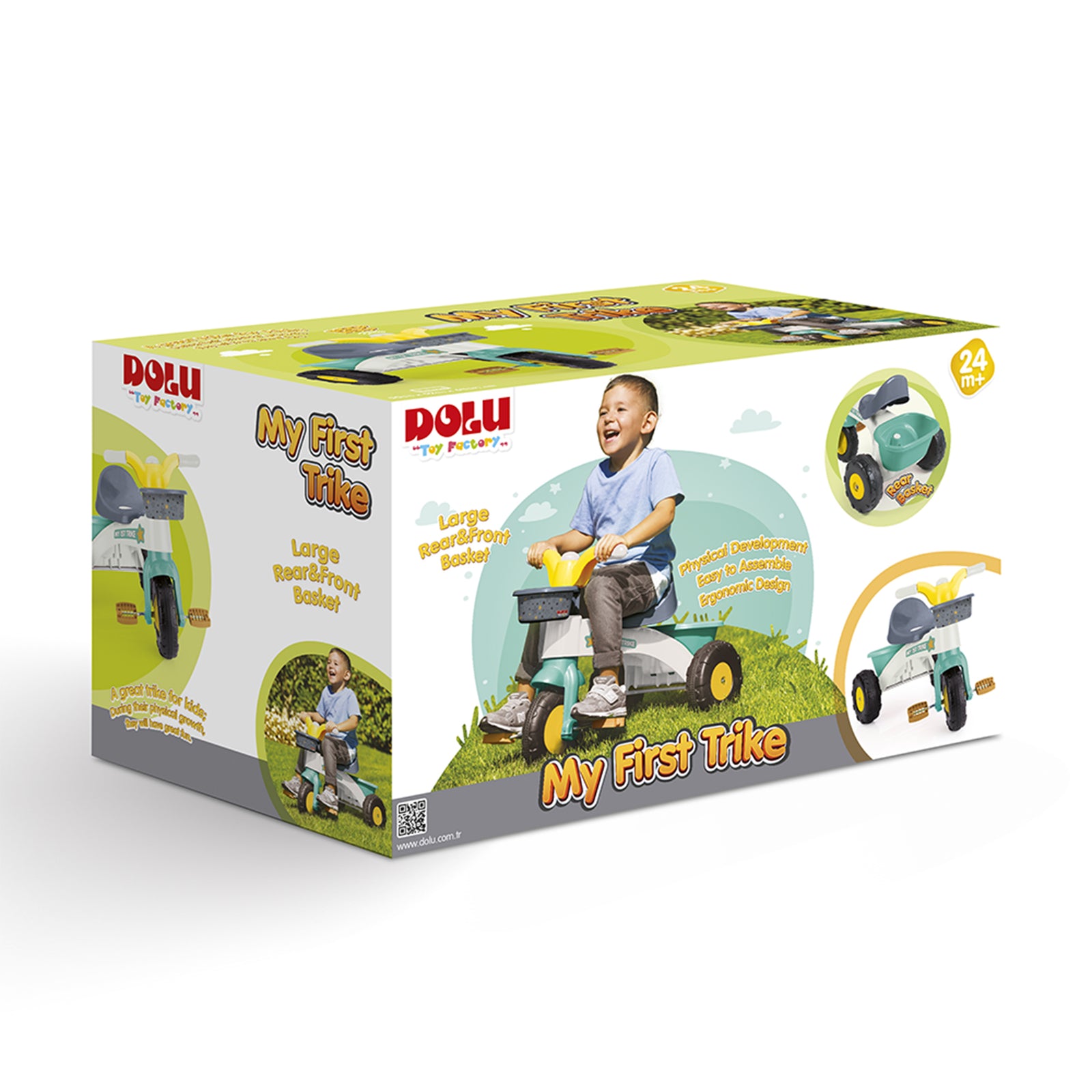 Dolu Trike for Toddlers, Tricycle for Kids, Ride-On Toy with Parent Handle - VMInnovations
