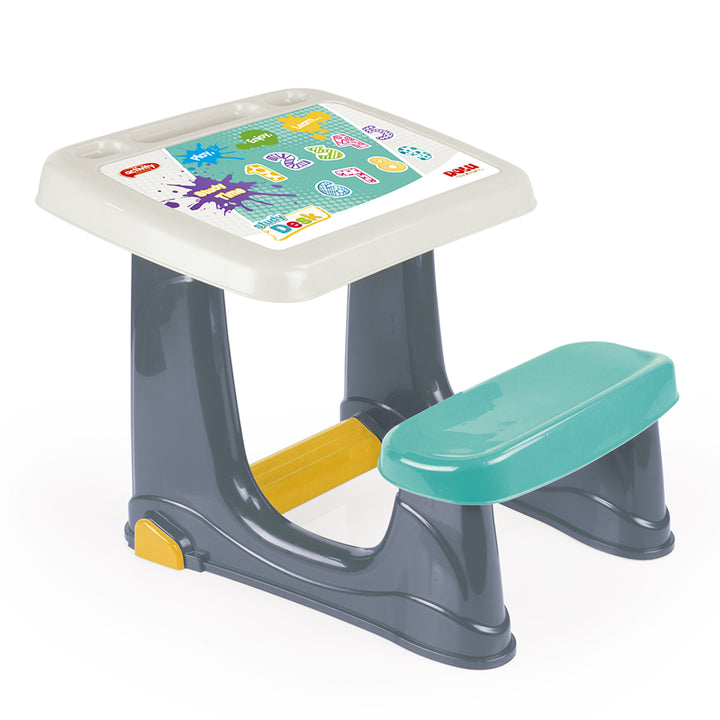 Dolu Children’s Study Desk Kids Activity Table, Chair, and Footrest, Multicolor