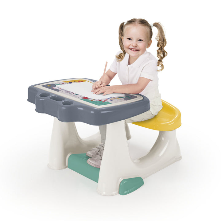 DOLU Kids Activity Desk with Storage & Footrest, Child Study Table for Ages 3+