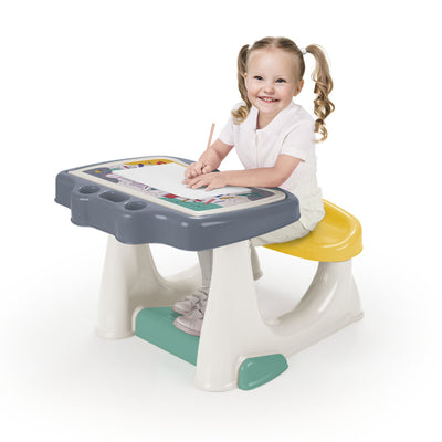DOLU Activity Desk with Storage & Footrest, Child Table for Ages 3+ (Open Box) - VMInnovations