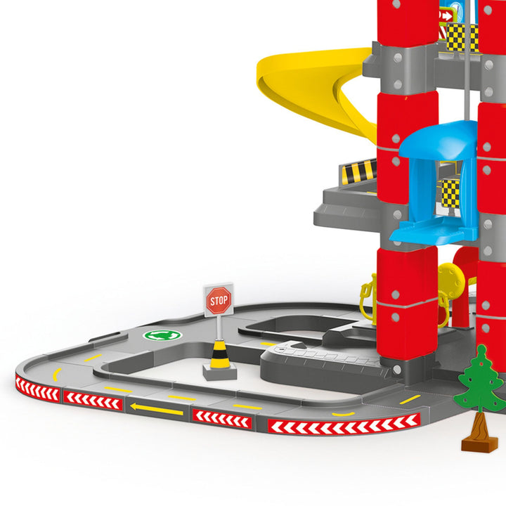 DOLU Full 3-Storey Car Park, Multi-level Toy Garage Playset for Toddlers Ages 3+
