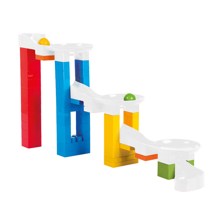 DOLU Extra Large Rolling Ball Tower with Stacking Blocks Toy Playset for Kids