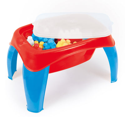 DOLU Activity Play Table with 30 Pcs Jumbo Building Blocks and Storage for Kids - VMInnovations