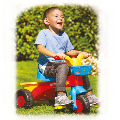 Dolu Trike for Toddlers, Tricycle for Kids Ages 2-5, Ride-On Toy with Horn, Red - VMInnovations