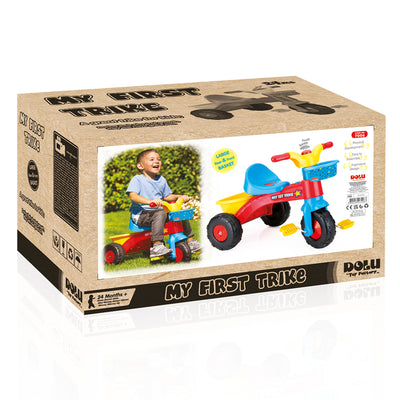 Dolu Trike for Toddlers, Tricycle for Kids Ages 2-5, Ride-On Toy with Horn, Red - VMInnovations