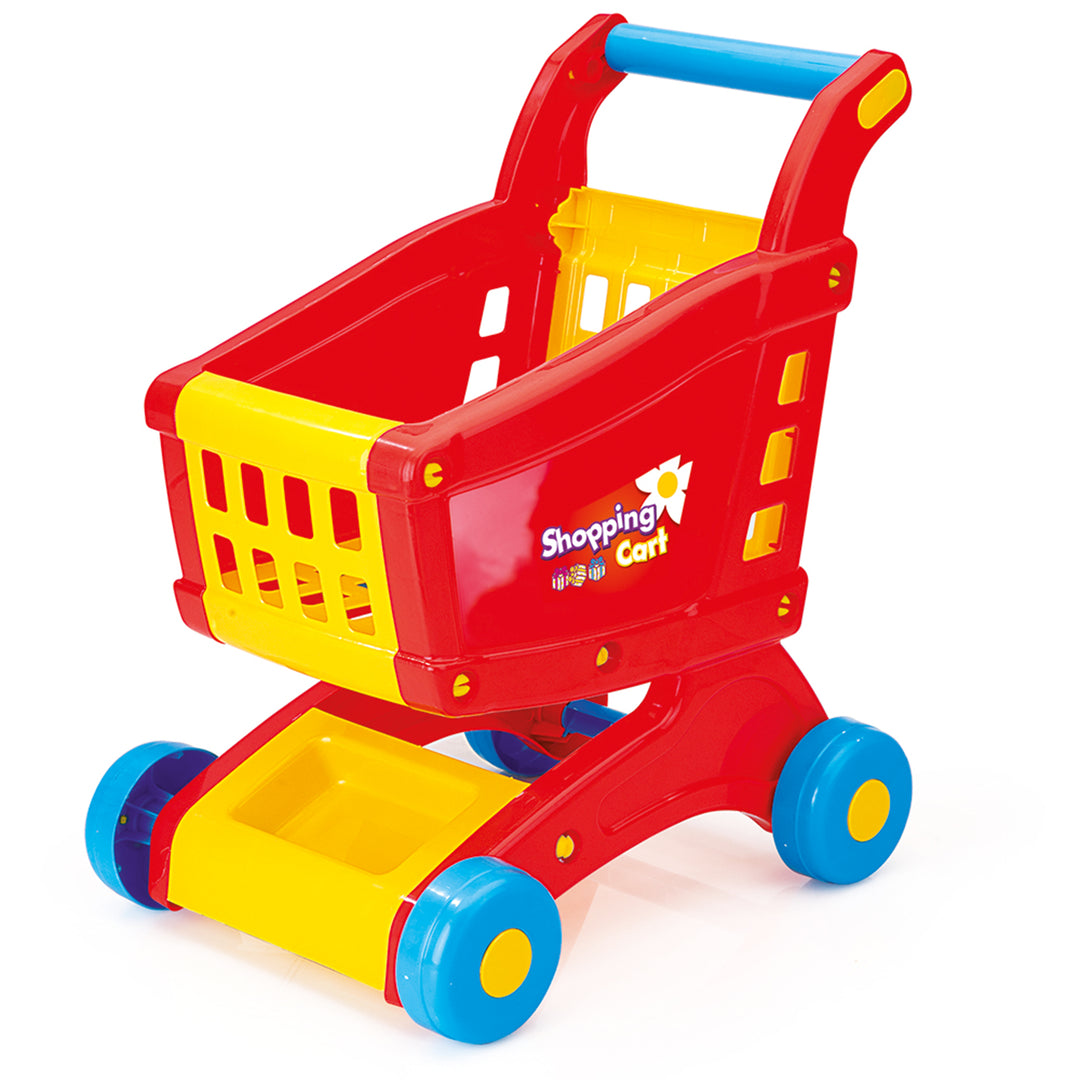 Dolu My Pretend Play Shopping Cart Toddler Push Toy for Kids Ages 2 and Up, Red
