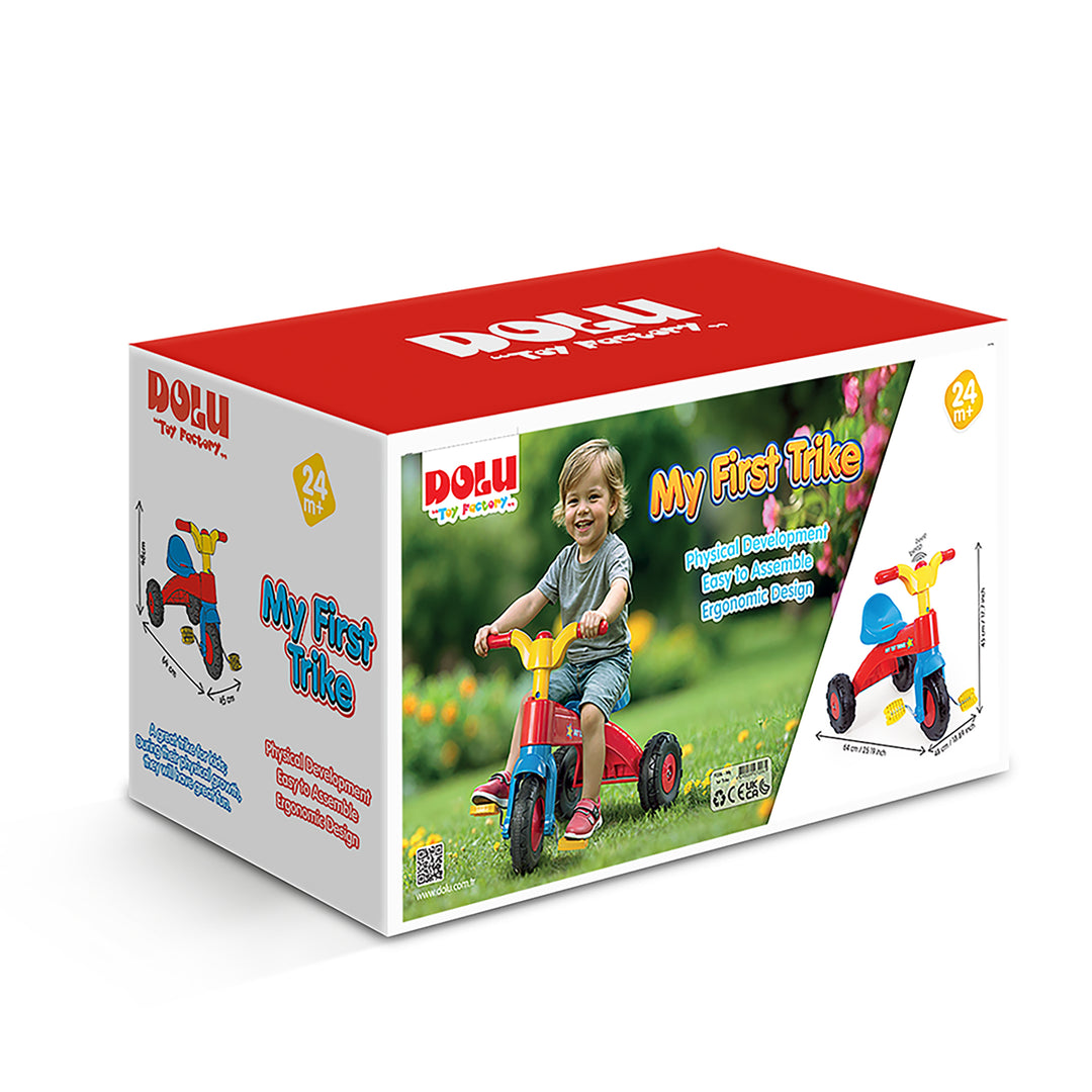 Dolu Trike for Toddlers, Tricycle for Kids Ages 2-5, Ride-On Toy with Horn, Red