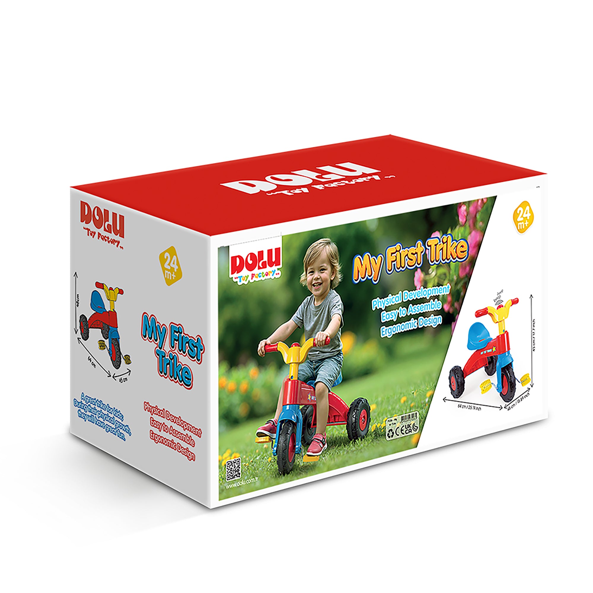 Dolu Trike for Toddlers, Tricycle for Ages 2-5, Ride-On Toy with Horn (Open Box)
