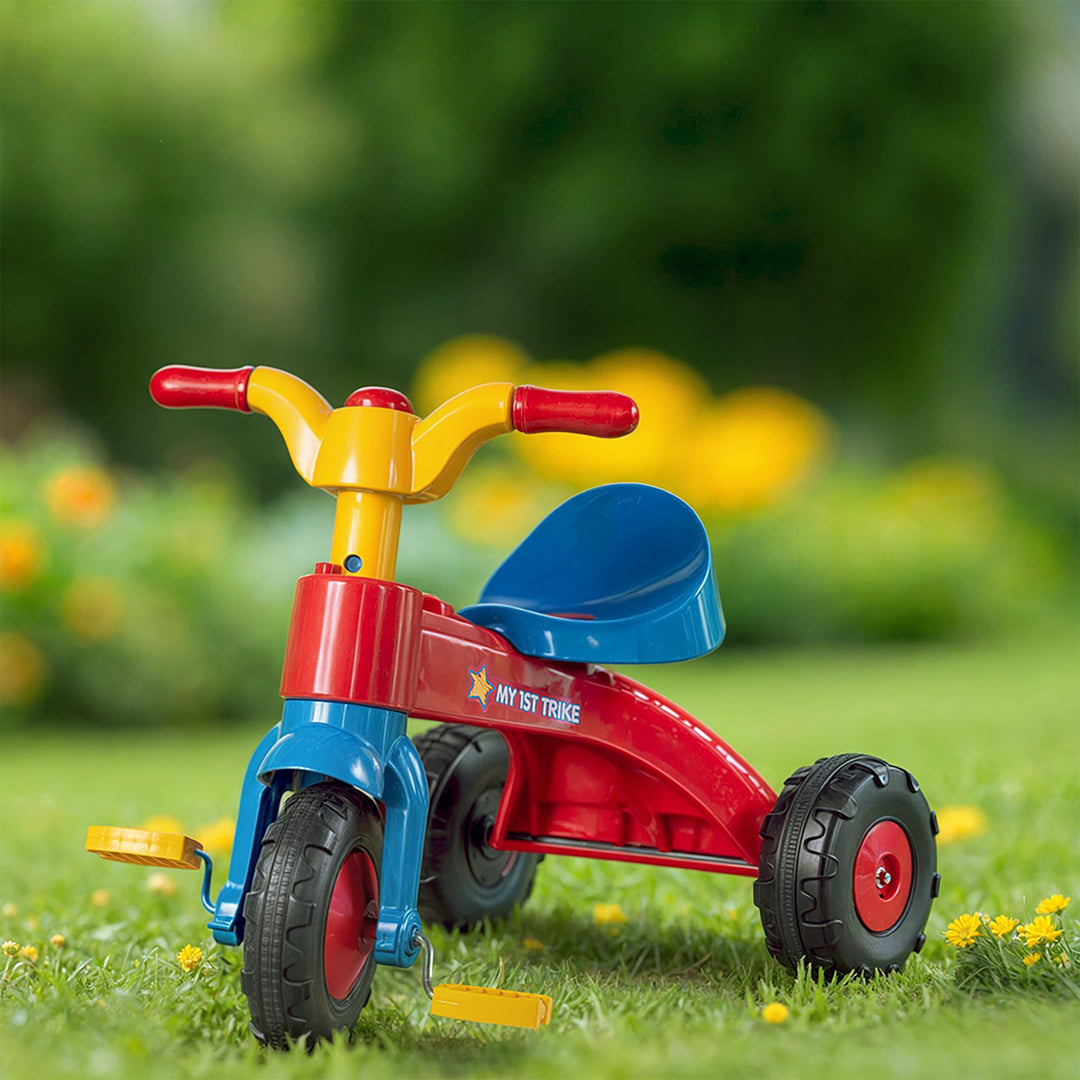 Dolu Trike for Toddlers, Tricycle for Kids Ages 2-5, Ride-On Toy with Horn, Red
