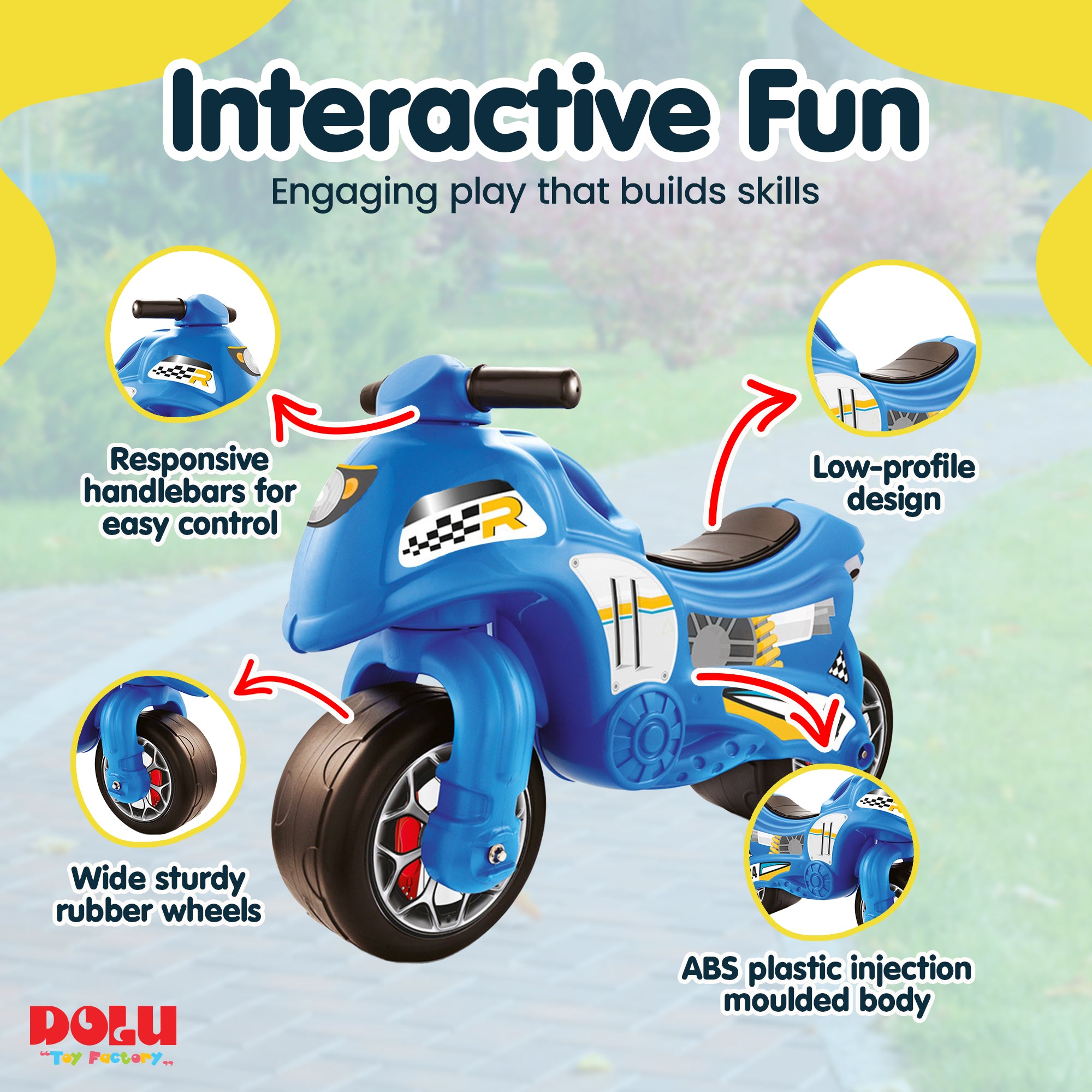 DOLU My First Moto Balance Ride-On, Foot-Powered Balancing Toddler Toy, (Used)