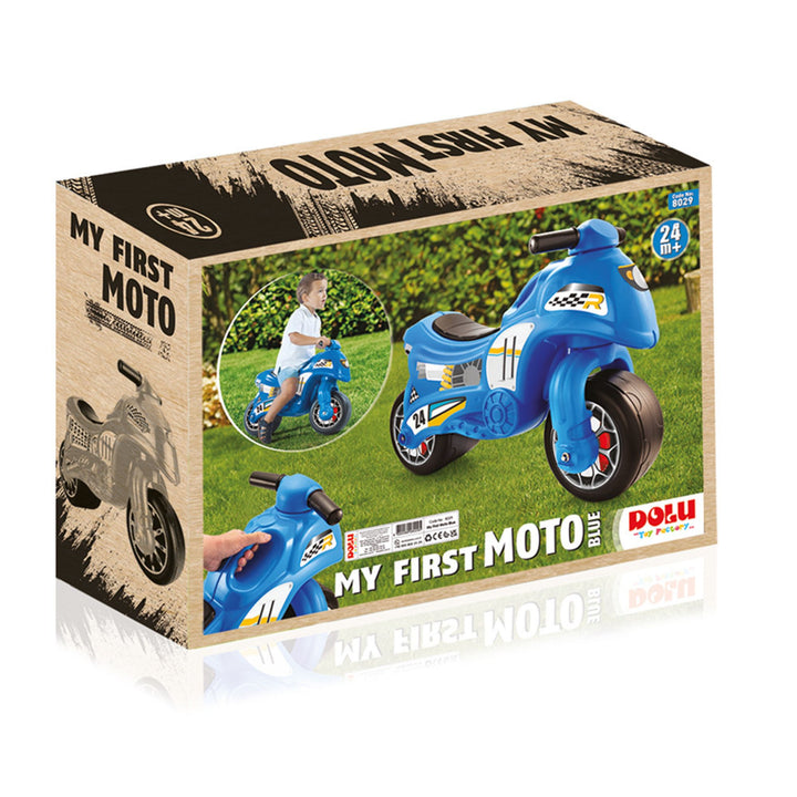 DOLU My First Moto Balance Ride-On, Foot-Powered Balancing Toddler Toy, Blue