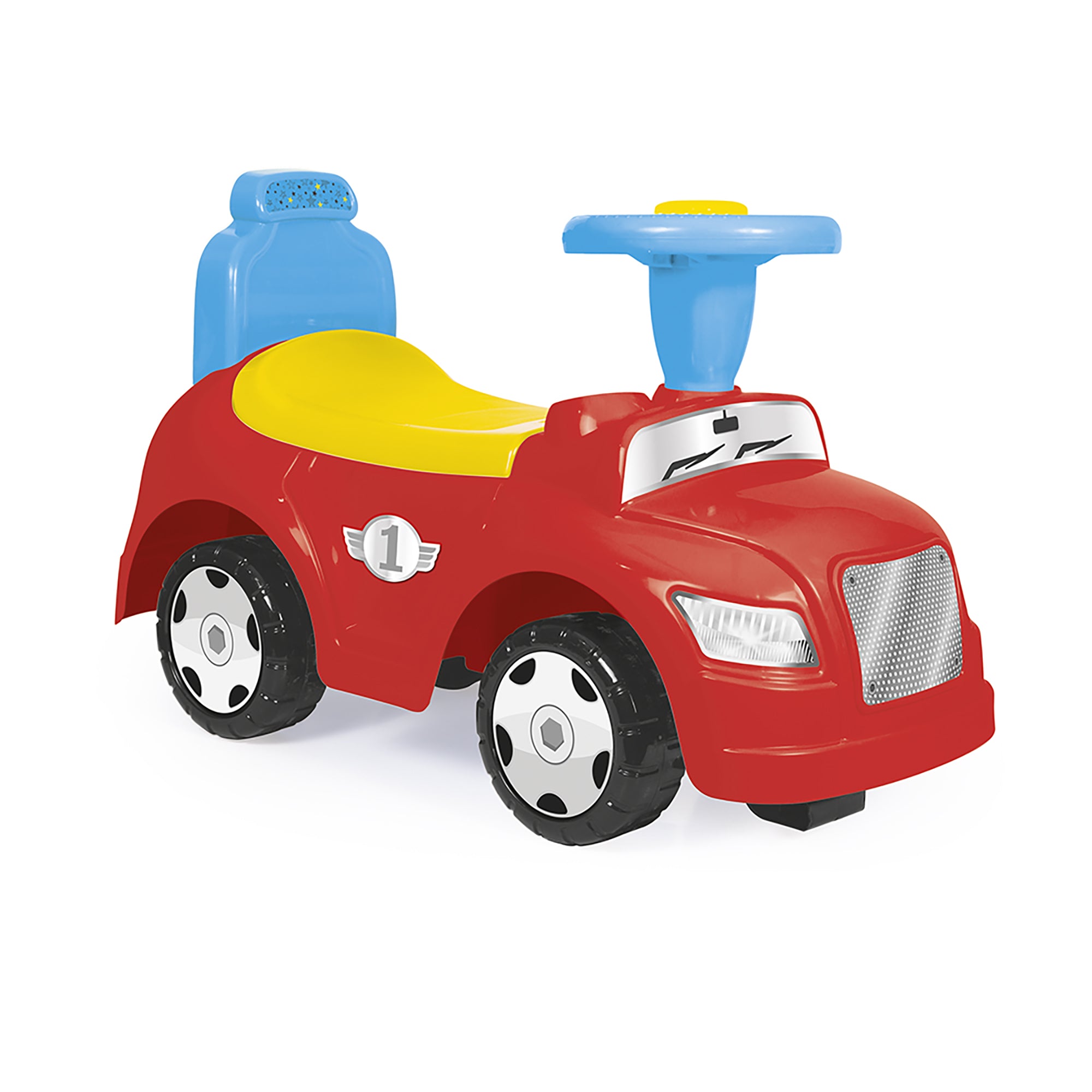 Dolu 2-in-1 Step Car Ride-On Toy & Walker, w/Under-Seat Storage (Open Box) - VMInnovations