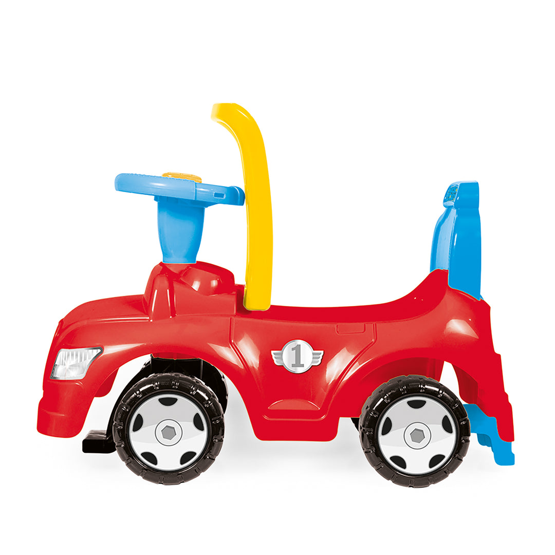 Dolu 2-in-1 Step Car Ride-On Toy and Walker, with Under-Seat Storage Compartment