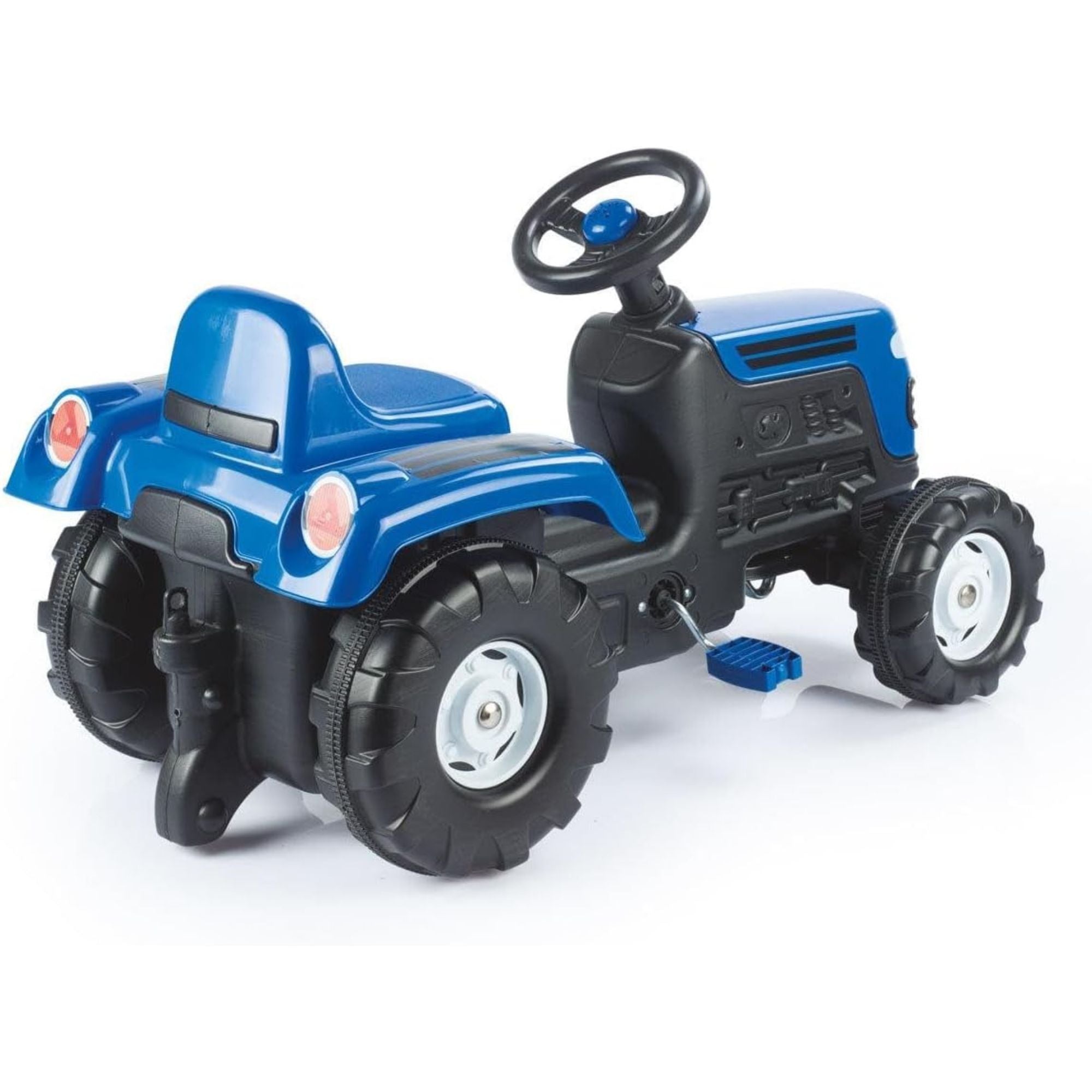 DOLU Ranchero Pedal Tractor with Horn, Kids Ride-On Toy for 3 Years and Up, Blue - VMInnovations