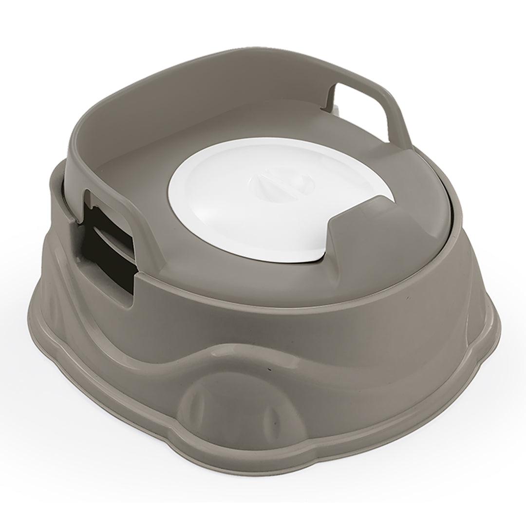 Dolu Nuve 3-in-1 Potty, Toilet Adapter, and Step Stool, Ergonomic Design, Grey