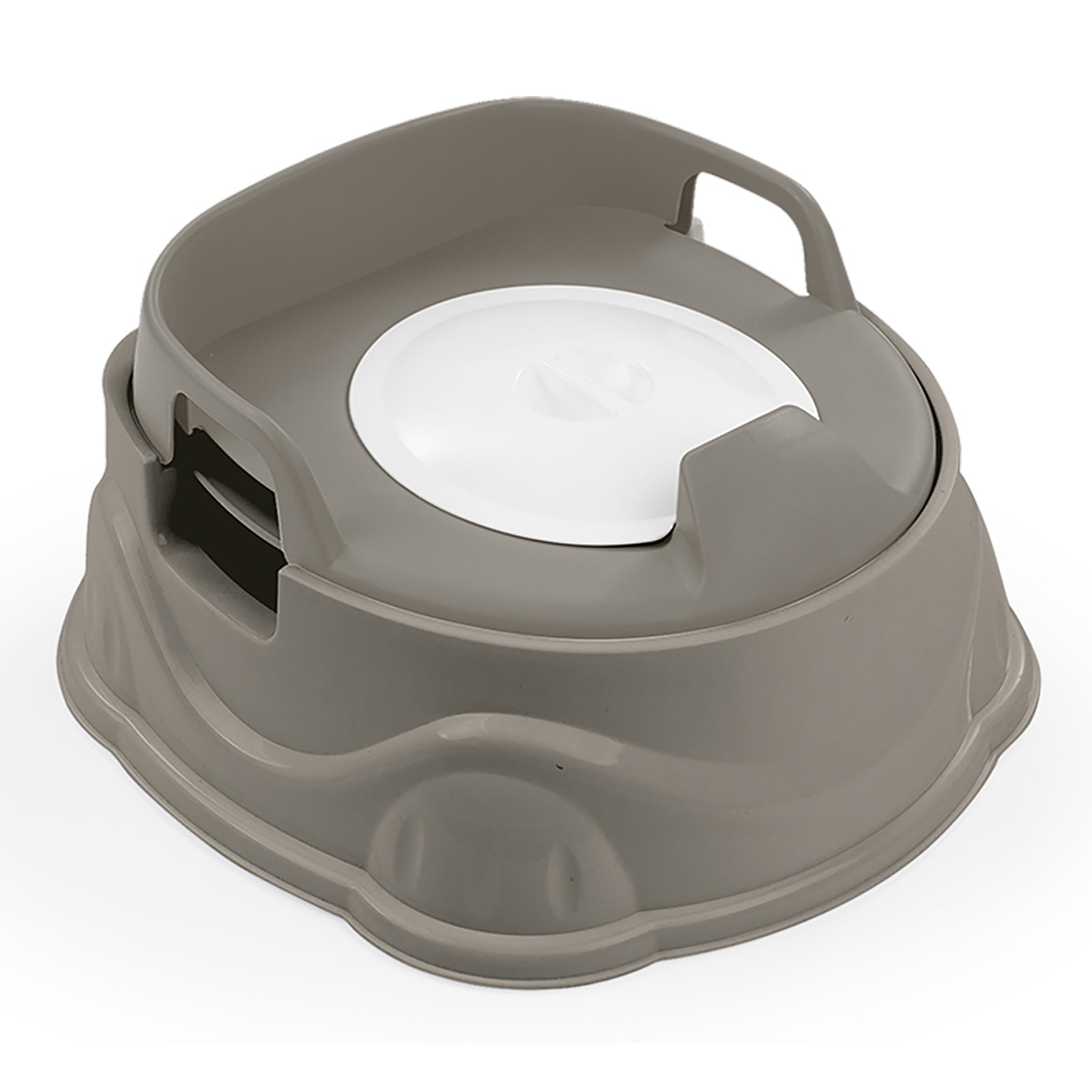 Dolu Nuve 3-in-1 Potty, Toilet Adapter, and Step Stool, Ergonomic Design, Grey - VMInnovations