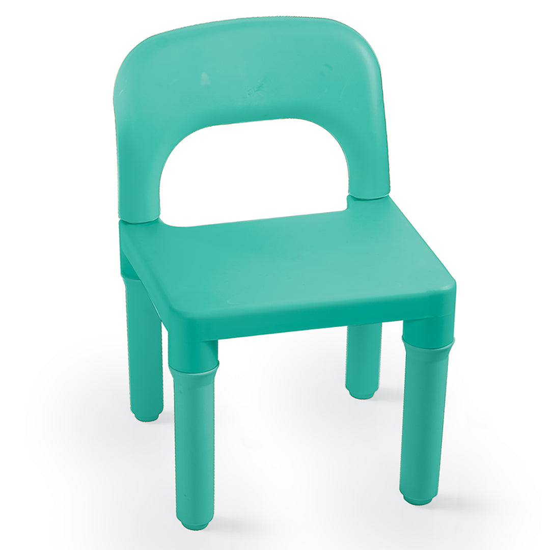 Dolu Kids Table & 2 Chairs Set, Toddler-Sized Plastic Play Furniture (Open Box)