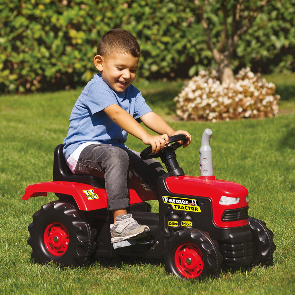 DOLU Pedal Tractor Ride On Toy, Durable Outdoor Car for Kids Ages 3, (Open Box)