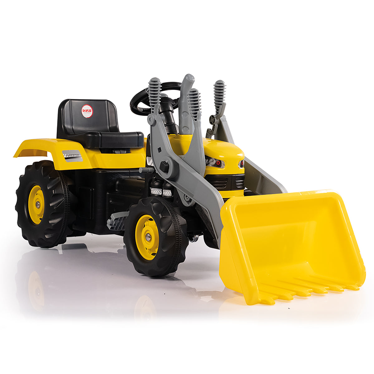 DOLU Kids Pedal Tractor and Excavator Ride On Toy with Adjusting Seat (Open Box)
