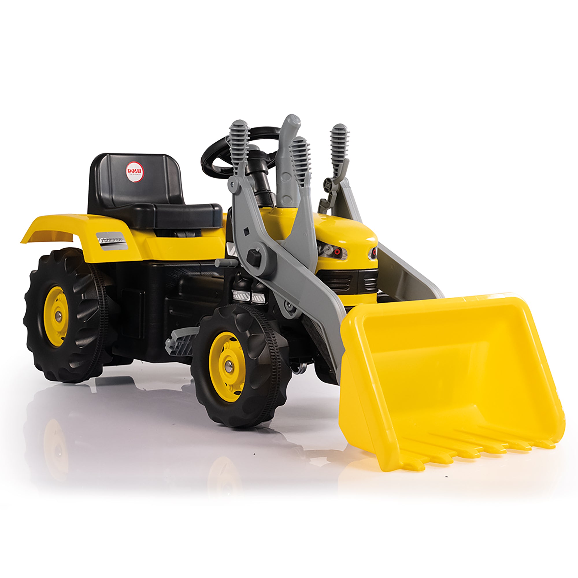 DOLU Kids Pedal Tractor and Excavator Ride On Toy with Adjusting Seat (Open Box)