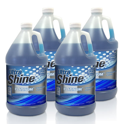 Ultra Shine™ 4 Pack 3X Platinum™ Dishwashing Liquid Grease Remover, 1 Gallon - VMInnovations