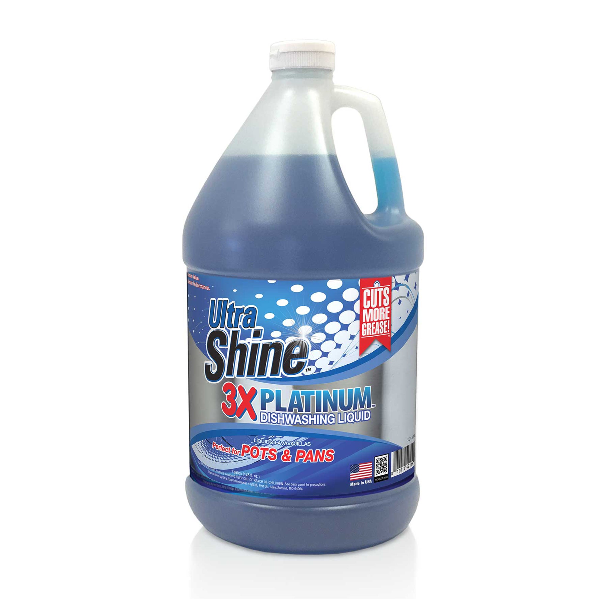 Ultra Shine™ 4 Pack 3X Platinum™ Dishwashing Liquid Grease Remover, 1 Gallon - VMInnovations