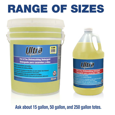 Ultra Professional™ 5 Gal Pots & Pans Dishwashing Detergent Lemon Scent, Yellow - VMInnovations
