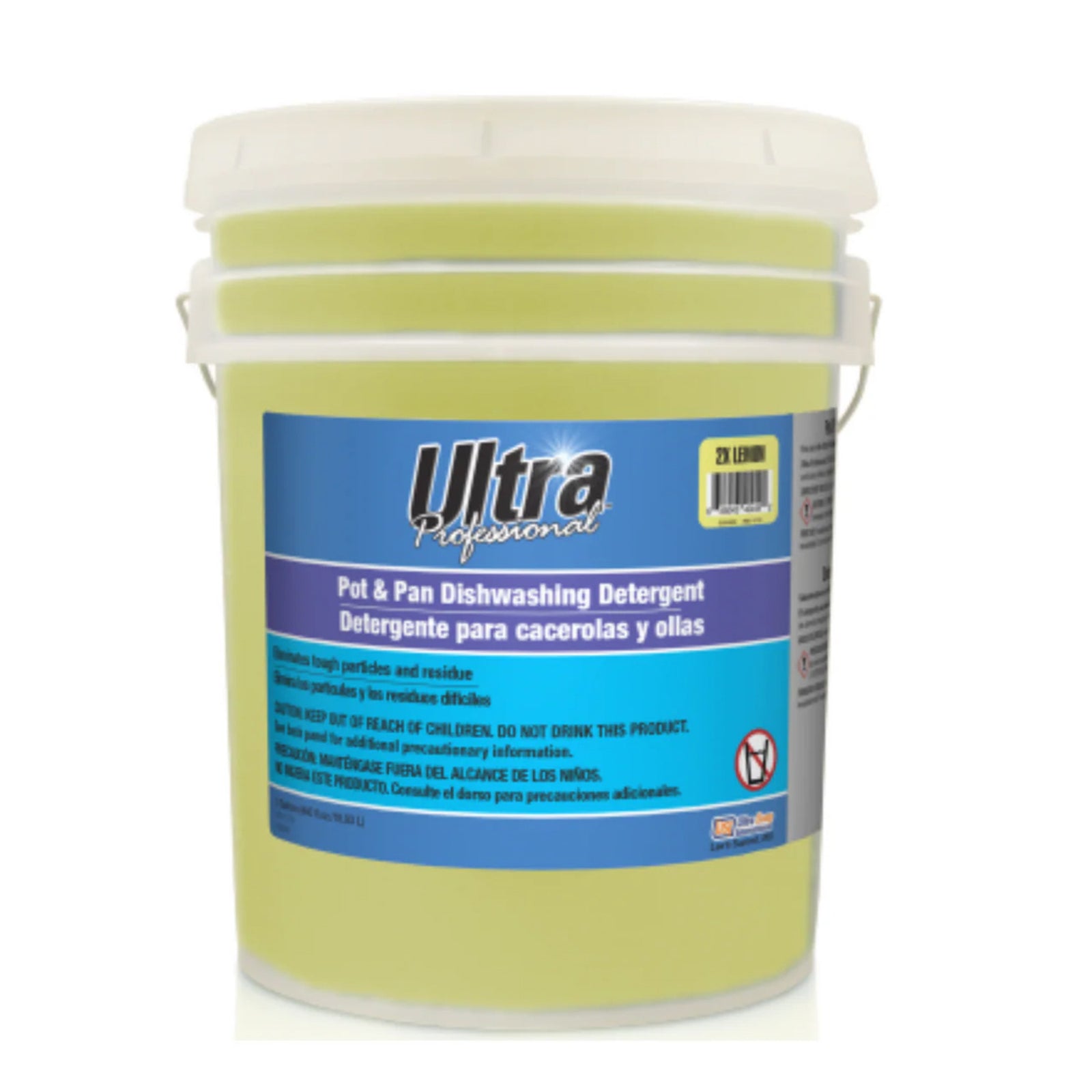 Ultra Professional™ 5 Gal Pots & Pans Dishwashing Detergent Lemon Scent, Yellow - VMInnovations