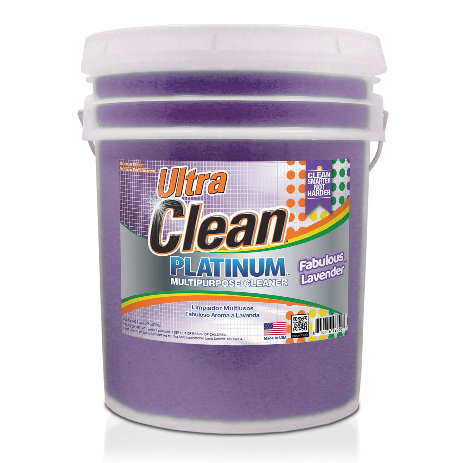 Ultra Clean Platinum Multipurpose Cleaner, Non-Abrasive, Lavender, 5 Gallons - VMInnovations