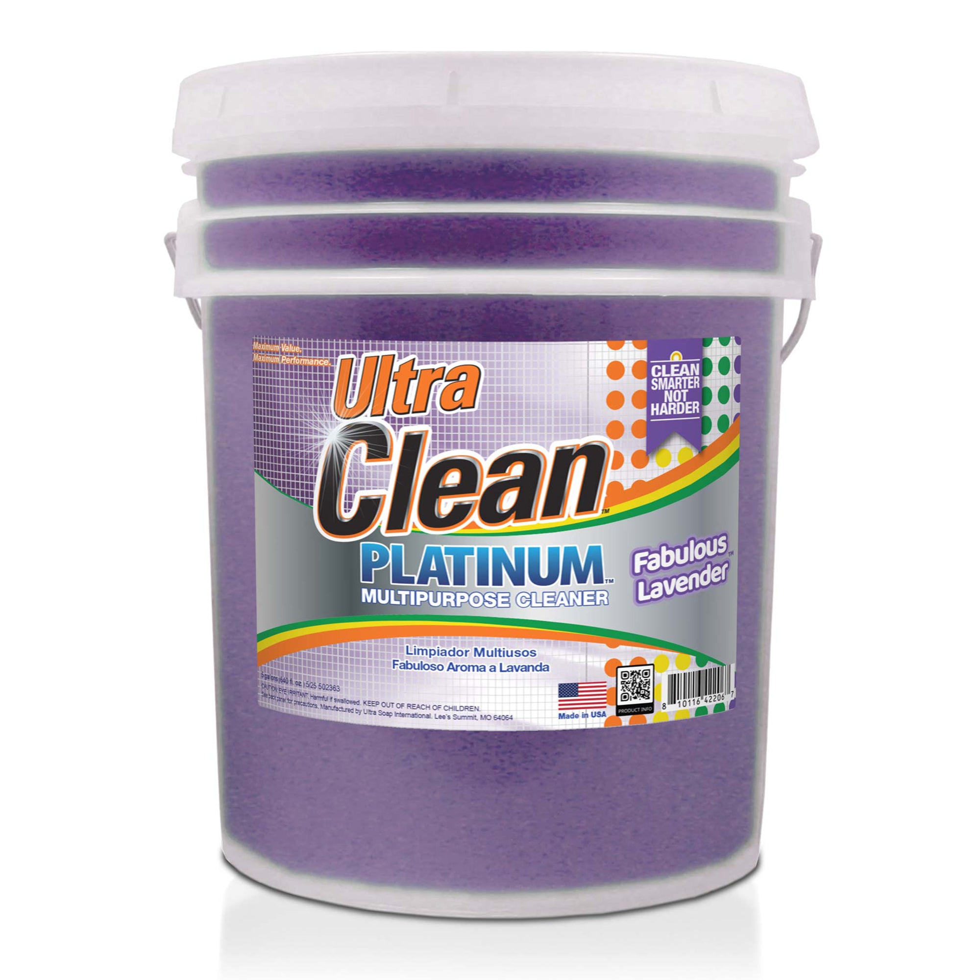 Ultra Clean Platinum Multipurpose Cleaner, Non-Abrasive, Lavender, 5 Gallons - VMInnovations