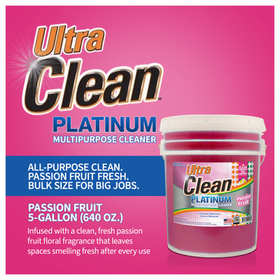 Ultra Clean Platinum Multipurpose Cleaner, Non-Abrasive, Passion Fruit, 5 Gal - VMInnovations
