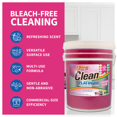 Ultra Clean Platinum Multipurpose Cleaner, Non-Abrasive, Passion Fruit, 5 Gal - VMInnovations