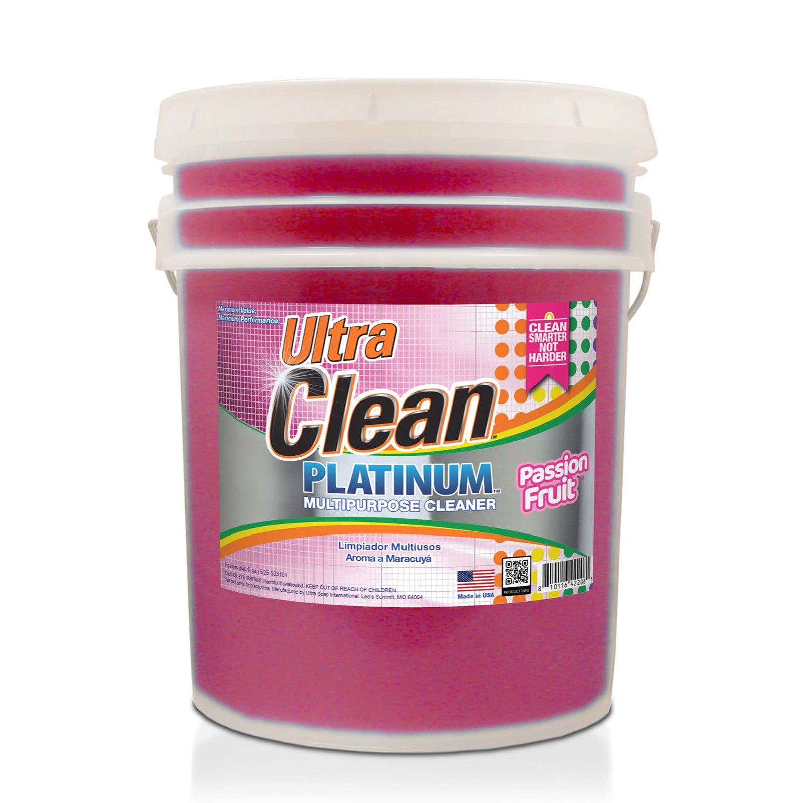 Ultra Clean Platinum Multipurpose Cleaner, Non-Abrasive, Passion Fruit, 5 Gal - VMInnovations