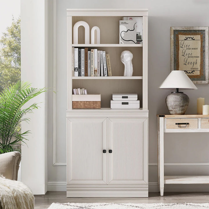 VAUXHILL & CO. Halston Multi-Depth Bookcase, Adjustable Shelving Unit (Open Box)