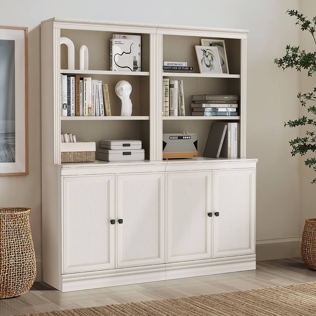 VAUXHILL & CO. Halston Multi-Depth Bookcase, Adjustable Shelving Unit (Open Box)