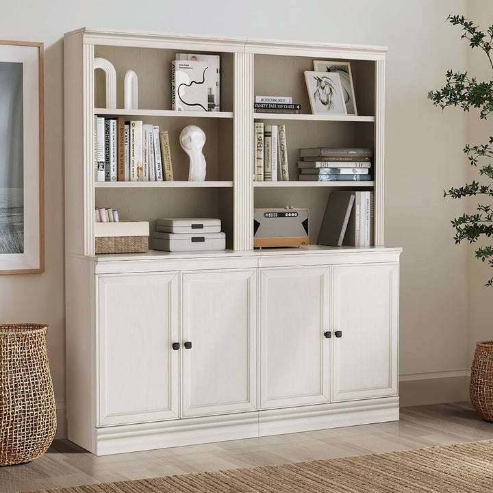 VAUXHILL & CO. Halston Multi-Depth Bookcase, Adjustable Shelving Unit (Open Box)