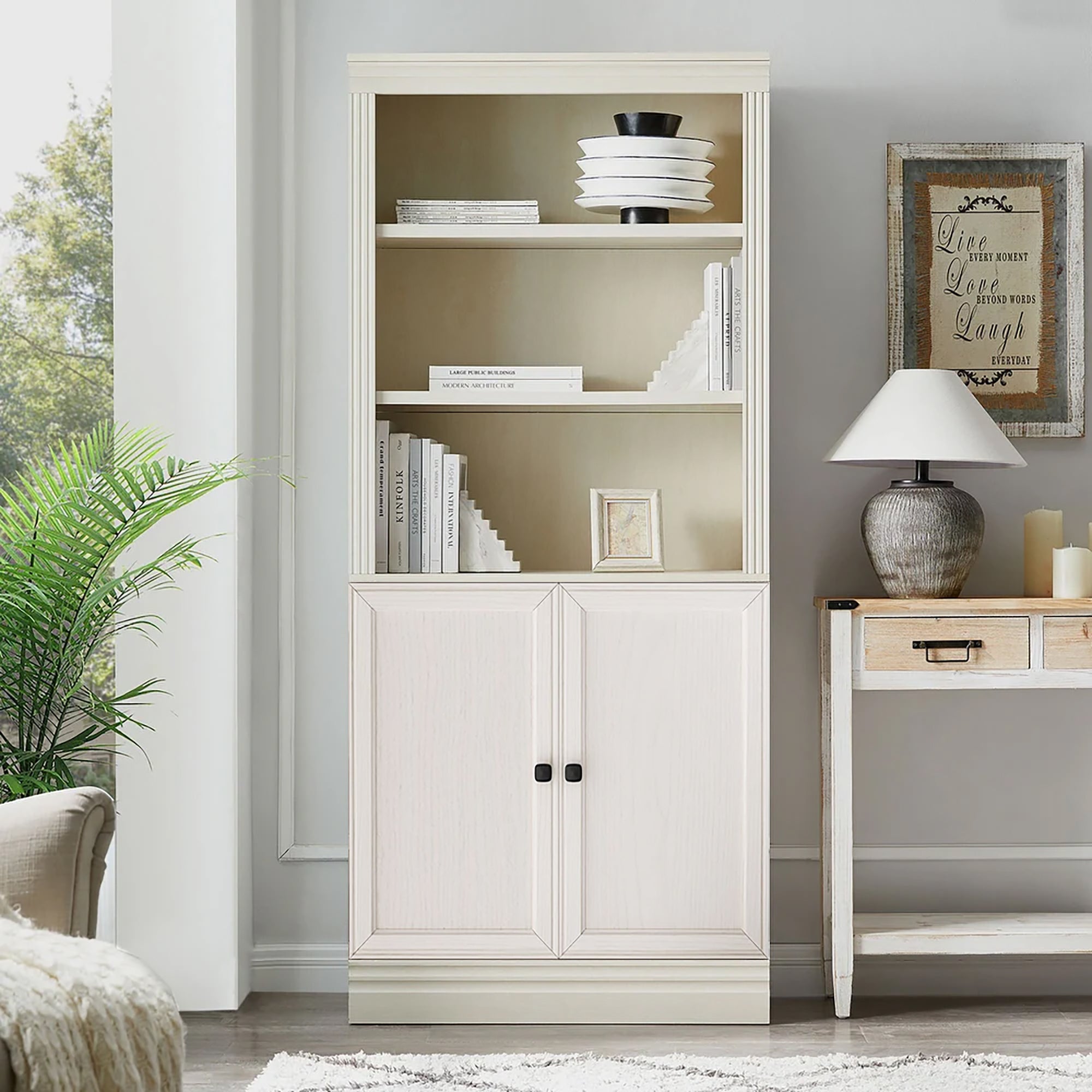 VAUXHILL & CO. Halston Standard Bookcase, Doors, Adjustable Shelf (Open Box) - VMInnovations