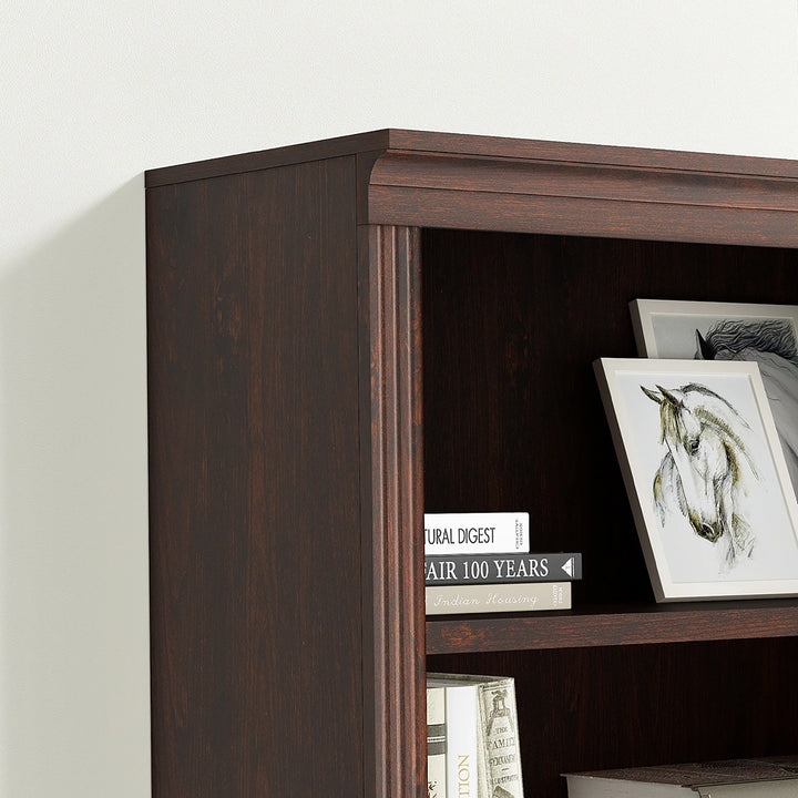 VAUXHILL & CO. Halston Multi-Depth Bookcase Adjustable Shelf Unit, Doors, Cherry