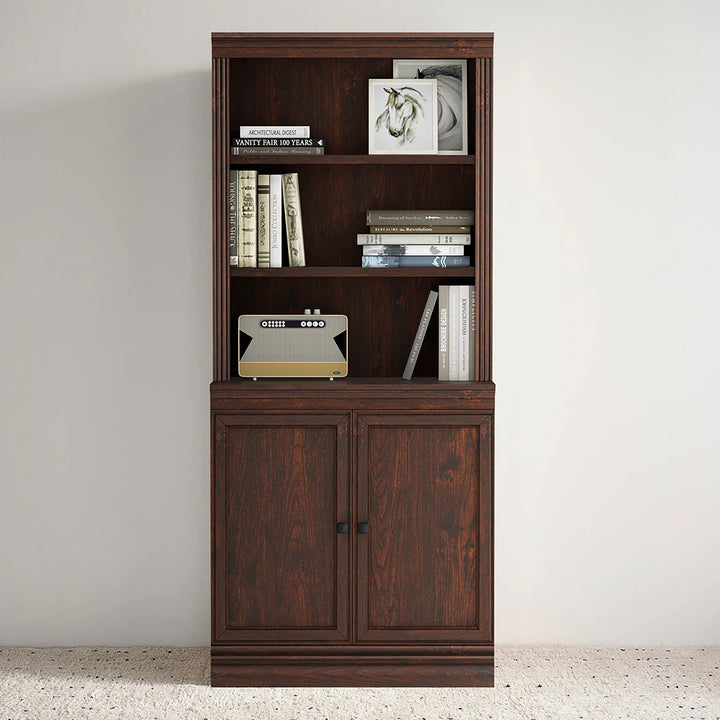 VAUXHILL & CO. Halston Multi-Depth Bookcase Adjustable Shelf, Doors(Open Box) - VMInnovations