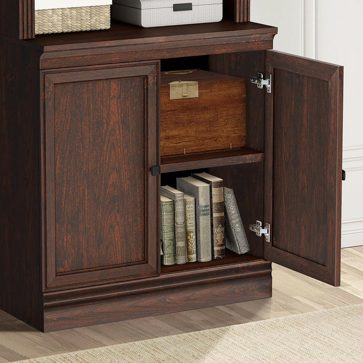 VAUXHILL & CO. Halston Multi-Depth Bookcase Adjustable Shelf, Doors(Open Box)