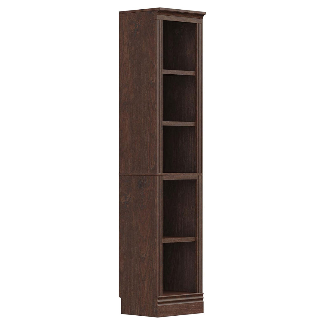 VAUXHILL & CO. Halston Narrow Bookcase, Adjustable Open Shelving Unit, Cherry