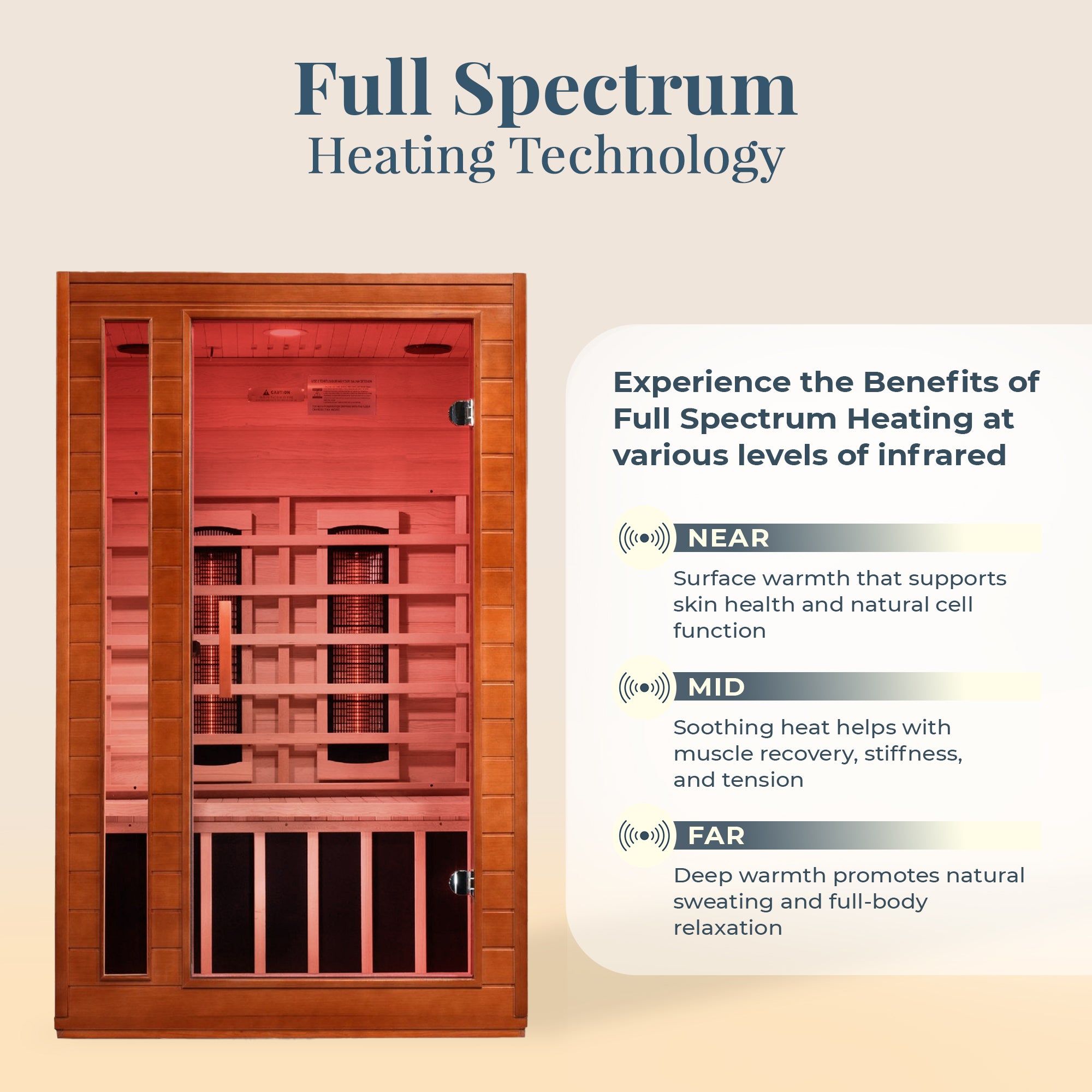 Dynamic Saunas 2-Person Full Spectrum Infrared Sauna Lighting,Speakers(Open Box) - VMInnovations