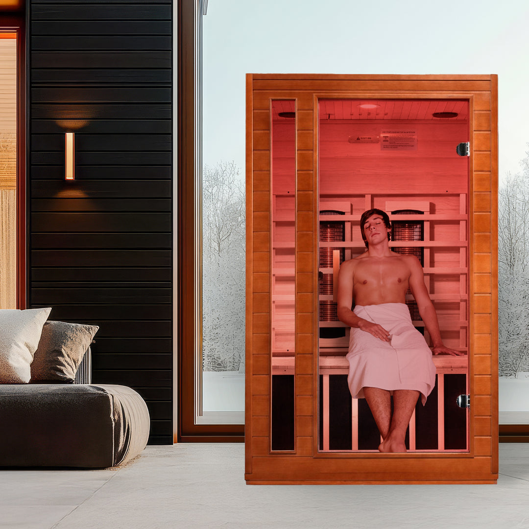 Dynamic Saunas 2-Person Full Spectrum Infrared Sauna Lighting, Speakers, Cardoba