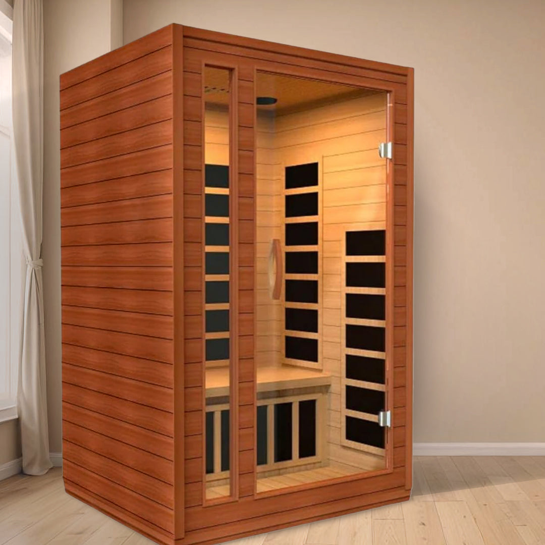 Dynamic Saunas 2-Person Full Spectrum Infrared Sauna Lighting, Speakers, Cardoba