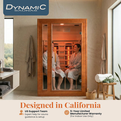 Dynamic Saunas 2-Person Full Spectrum Infrared Sauna Lighting, Speakers, Cordoba