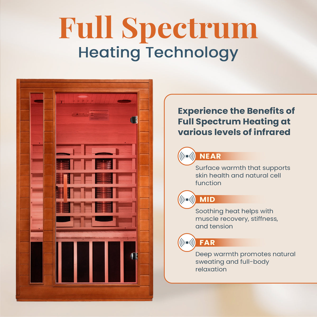 Dynamic Saunas 2-Person Full Spectrum Infrared Sauna Lighting, Speakers, Cordoba