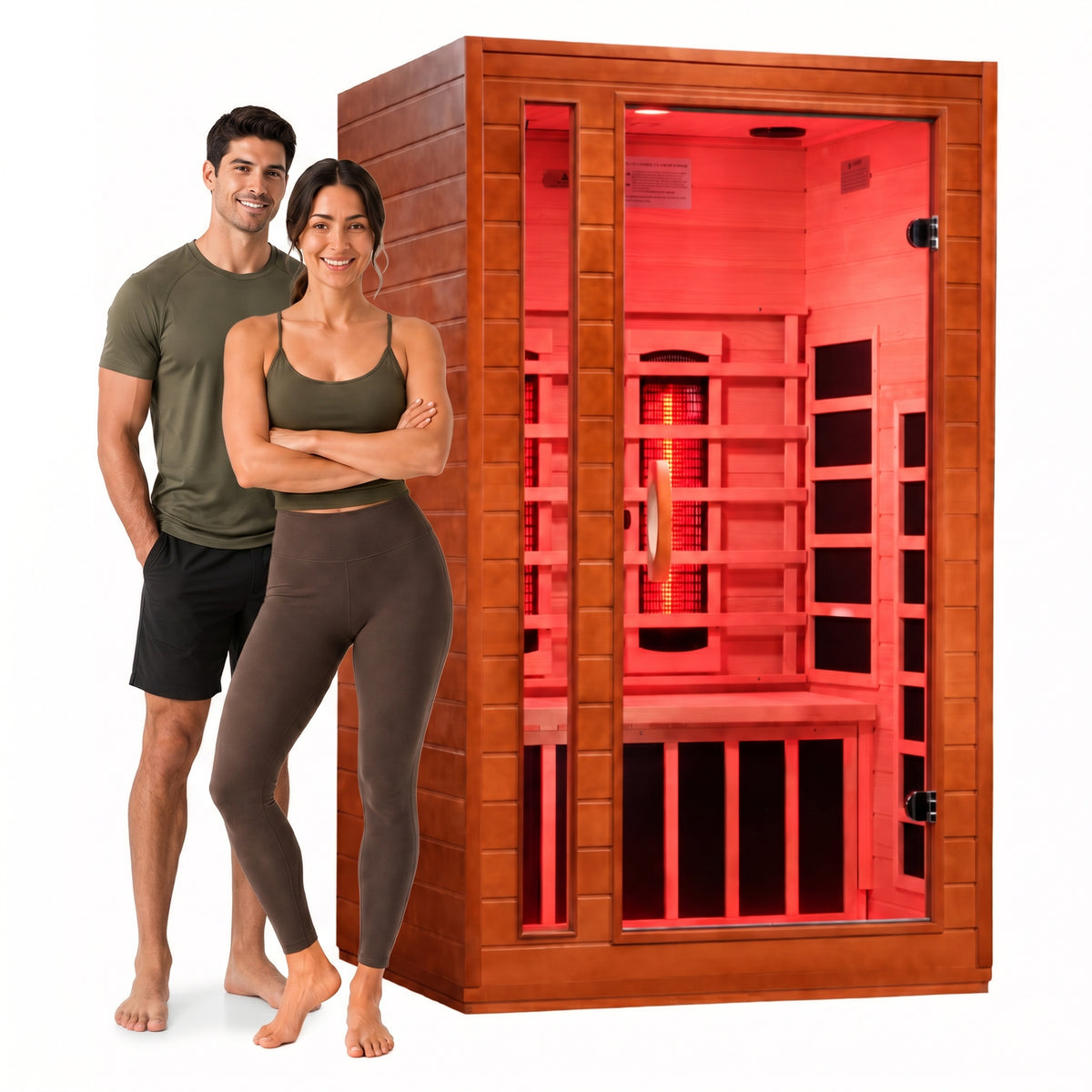 Dynamic Saunas 2-Person Full Spectrum Infrared Sauna Lighting, Speakers, Cordoba
