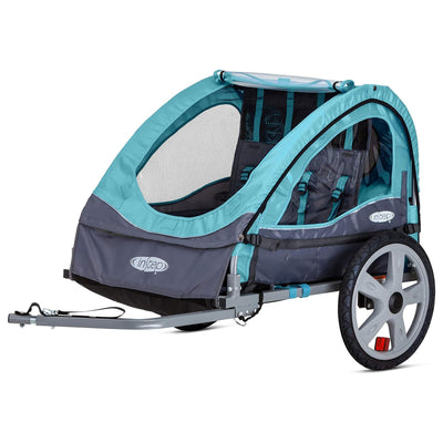 InStep Take 2 Folding Frame Outdoor Nylon Bike Trailer w/ Double Seat(Open Box) - VMInnovations