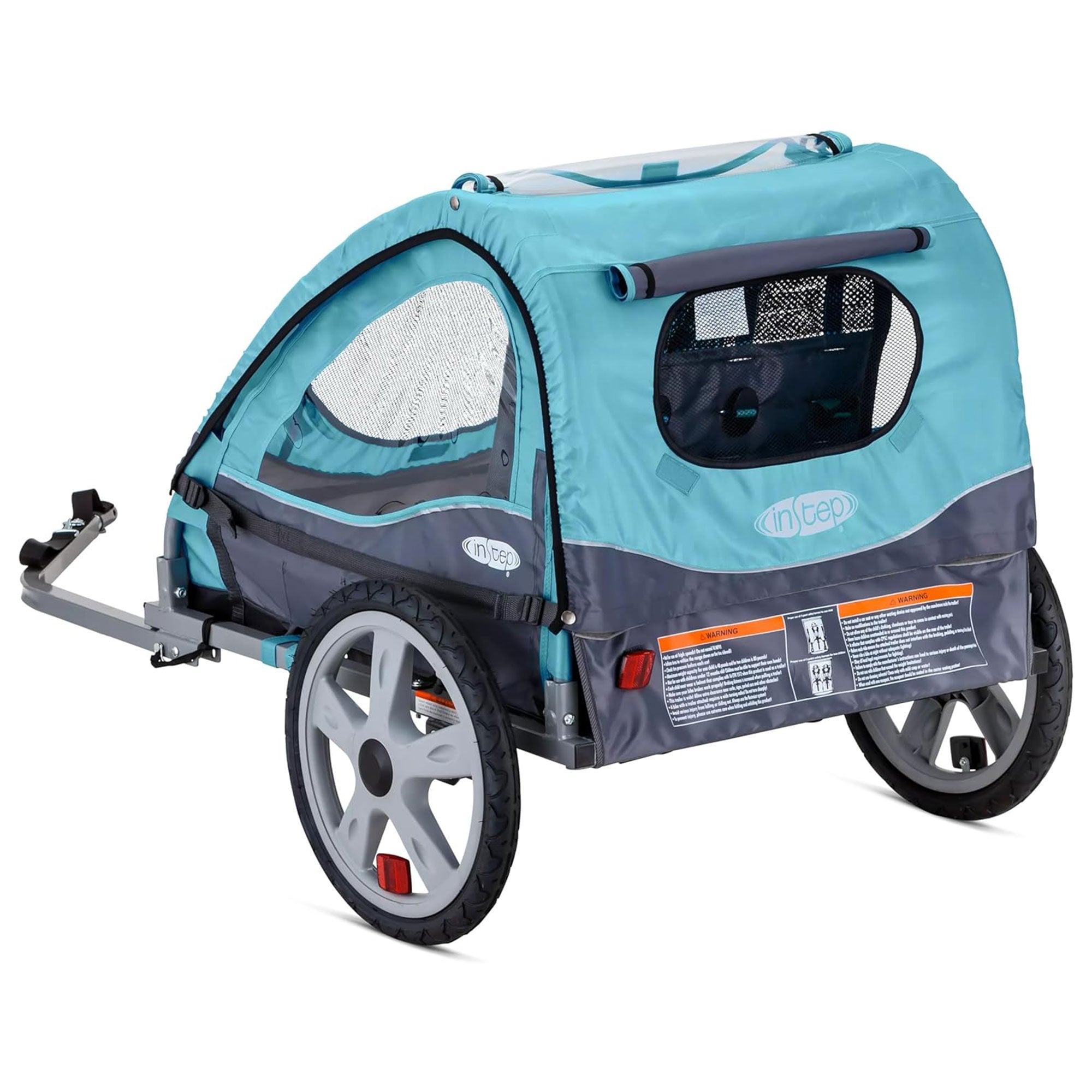 InStep Take 2 Folding Frame Outdoor Nylon Bike Trailer with Double Seat (Used) - VMInnovations