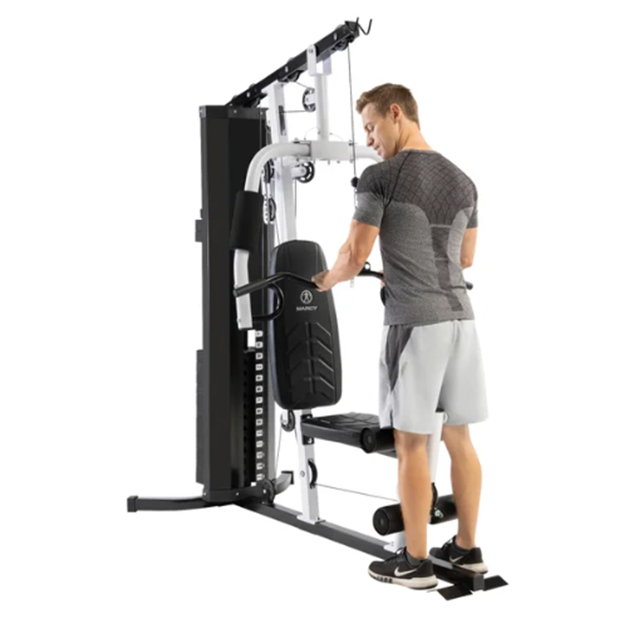 Marcy 150 lb Stack Home Gym, Full Body Strength Training Workout Machine, Black - VMInnovations